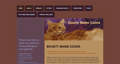 Desktop Screenshot of bountymainecoons.com