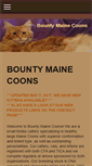 Mobile Screenshot of bountymainecoons.com